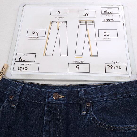 Wrangler Button Zip Casual Medium Wash Denim Jeans Mens Size 38x32 Blue - Picture 8 of 8